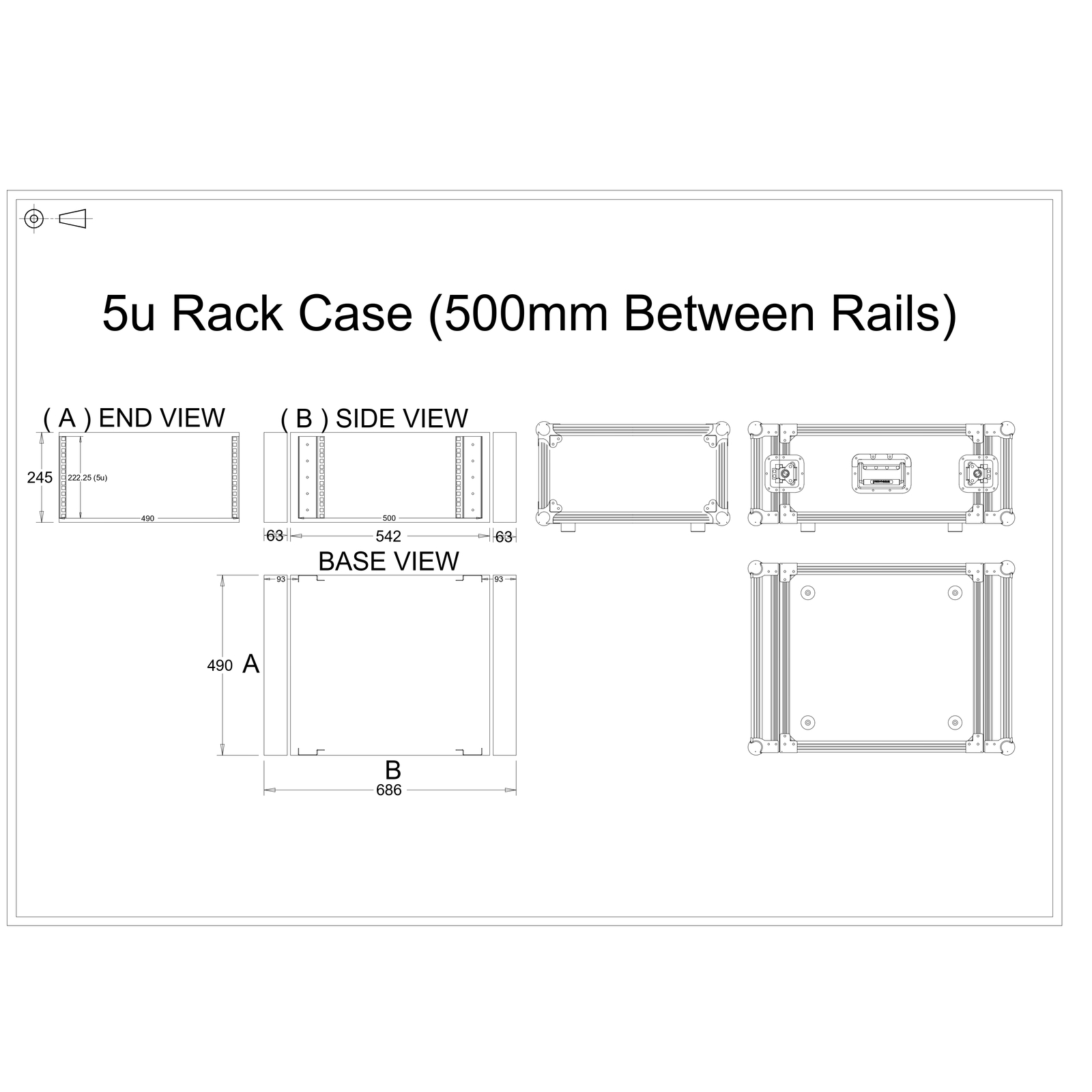 5u Rack Case Flight Case In Black Astroboard